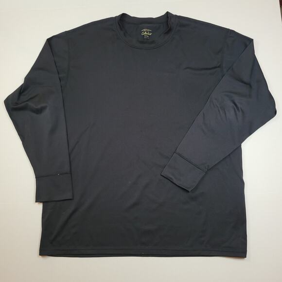 Cabela's XL Regular Base Layer Polartec Black Long Sleeve Thermal Crew Shirt USA - Picture 1 of 5